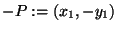 $ -P:=\left( x_{1},-y_{1}\right) $