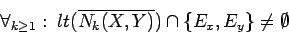\begin{displaymath}
\forall_{k \geq 1}:\;lt(\overline{N_k(X,Y)}) \cap \{E_x,E_y\} \neq \emptyset
\end{displaymath}