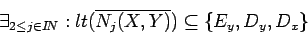 \begin{displaymath}
\exists_{2 \leq j \in I\!N}: lt(\overline{N_j(X,Y)}) \subseteq \{E_y,D_y,D_x\}
\end{displaymath}