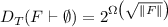 $D_T(F \vdash \emptyset)=2^{\Omega\bigl(\sqrt{\|F\|}\bigr)}$