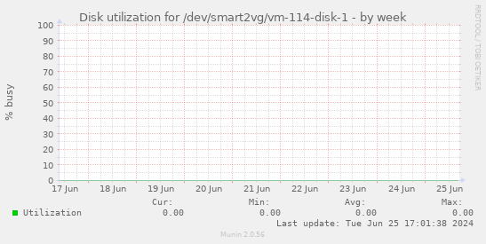 Disk utilization for /dev/smart2vg/vm-114-disk-1