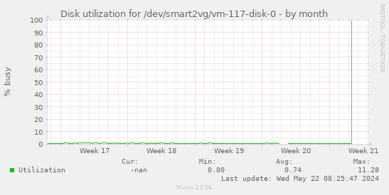 Disk utilization for /dev/smart2vg/vm-117-disk-0