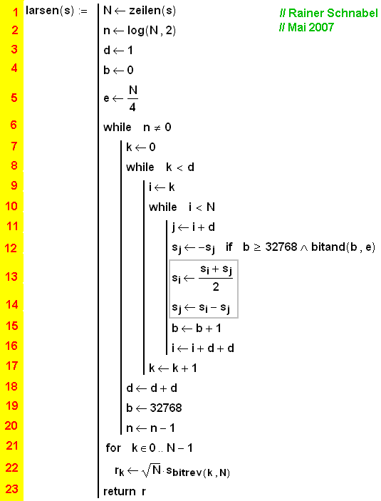 Abb. 4: Mathcad-Programm