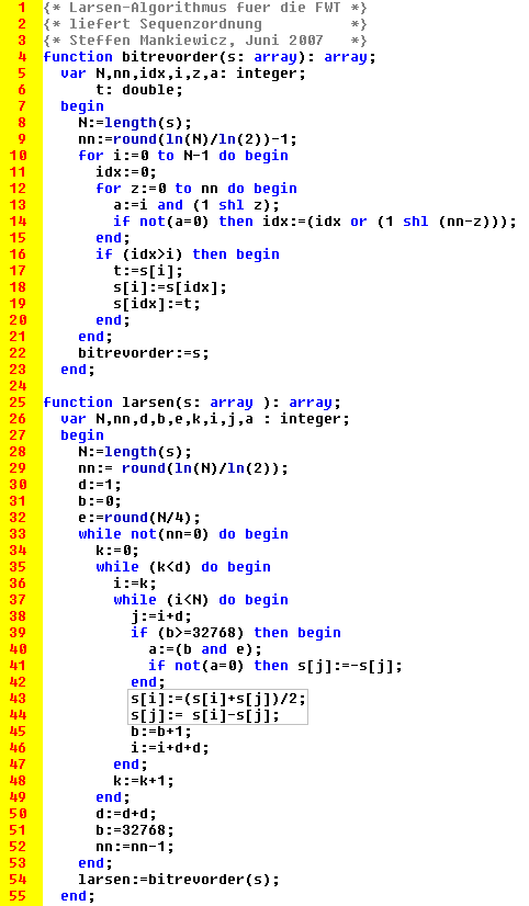 Abb. 8: Pascal-Programm