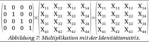 Multiplikation mit der Identität