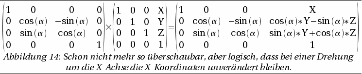 Rotationsmatrix * Translationsmatrix