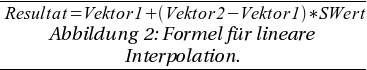 Formel für lineare Interpolation