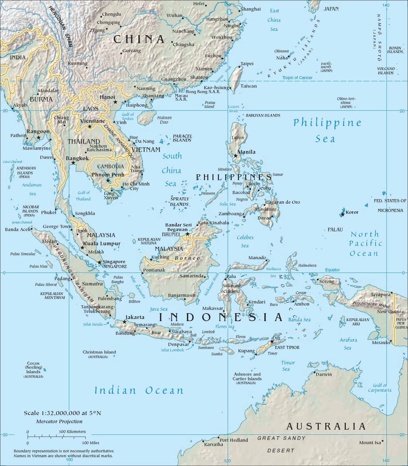 Southeast Asia with topology